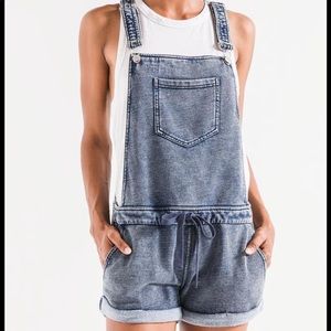 Excellent condition soft denim-look shortalls zsupply small